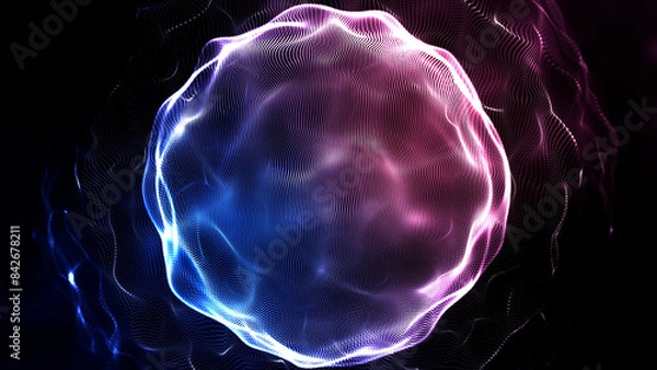 Obraz Abstract liquid sphere kinetic energy ball