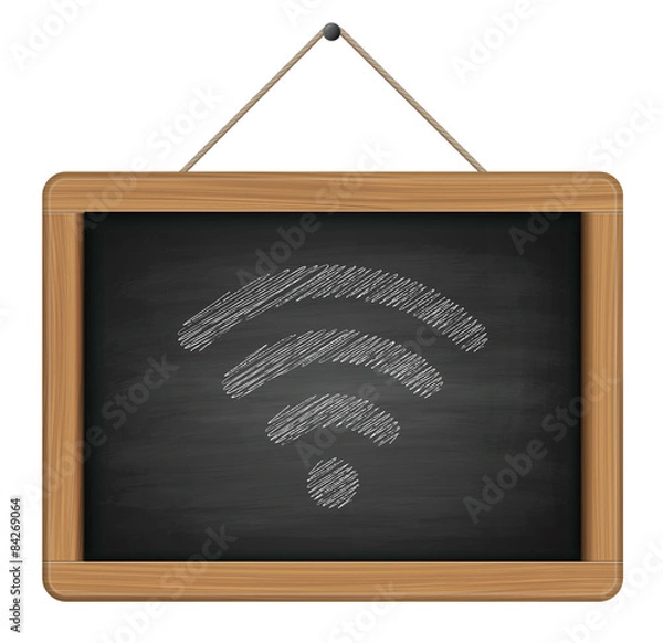 Obraz wireless sign on chalkboard