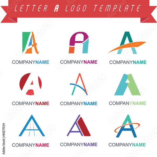 Fototapeta Letter A Logo Template