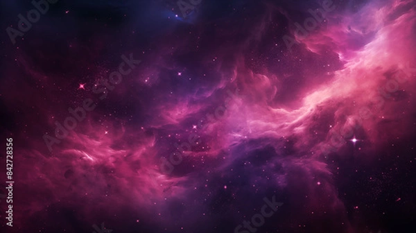 Obraz pink space galexy background