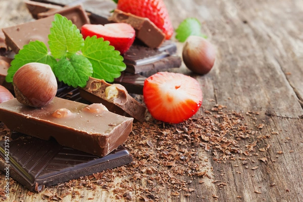 Obraz chocolate and strawberry