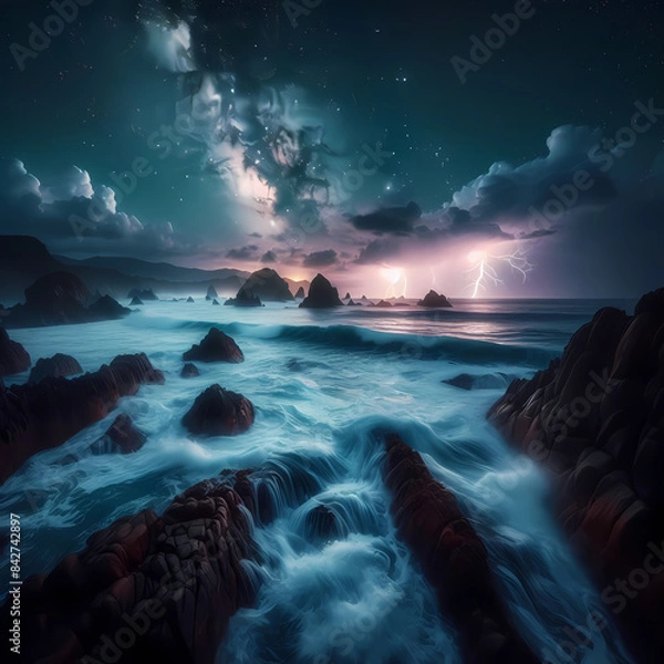 Obraz night in the sea