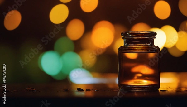 Obraz  Jar with secret liquid on background