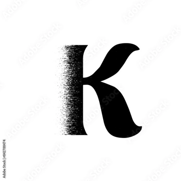 Obraz Alphabet Line Art Illustration Flat Design