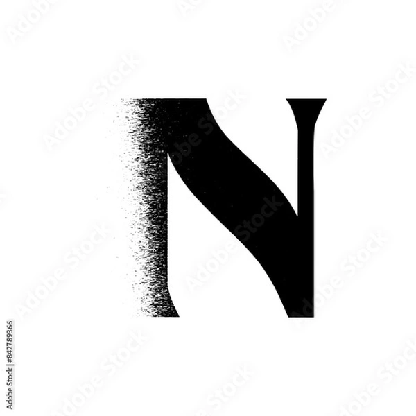 Obraz Alphabet Line Art Illustration Flat Design