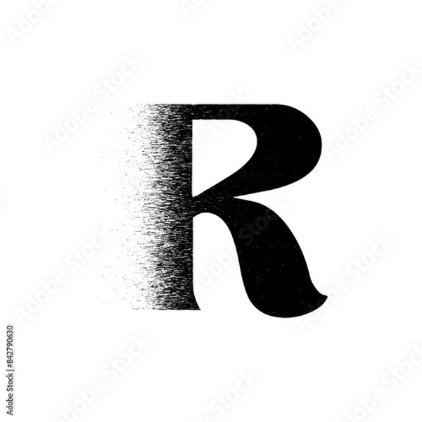 Obraz Alphabet Line Art Illustration Flat Design