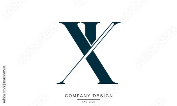 Obraz KX, XK Abstract Letters Logo Monogram Design Font Vector Initials