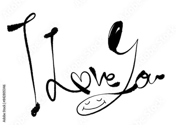 Obraz アイラブユー　手書き文字