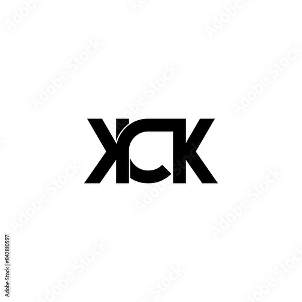 Fototapeta kck lettering initial monogram logo design