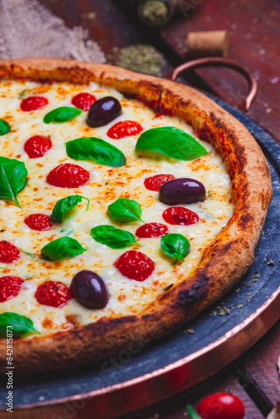 Fototapeta pizza on the table