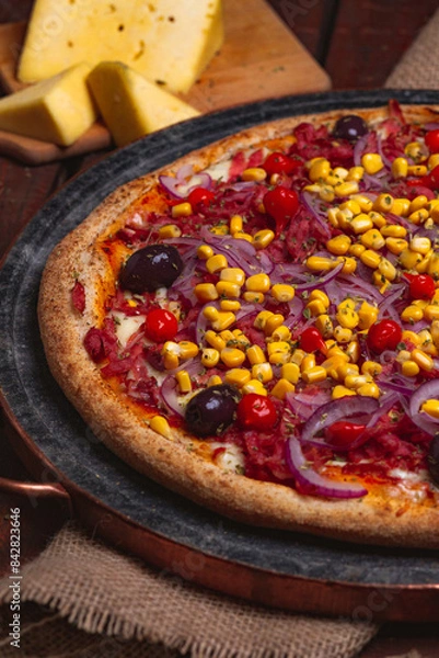 Obraz pizza on a board