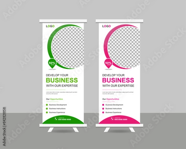 Obraz Modern standee banner, rollup banner design