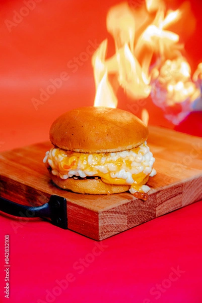 Obraz hamburger and chips