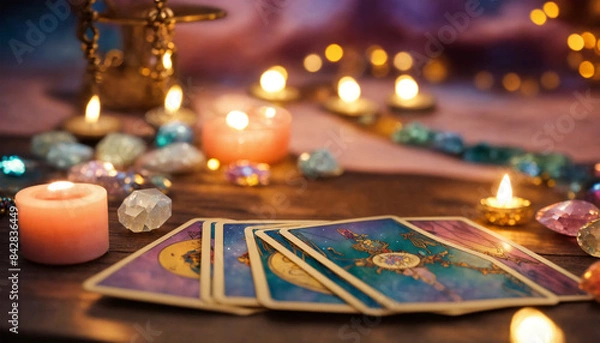 Obraz Cartomancy, Reiki, Spirituality, Background - AI generated