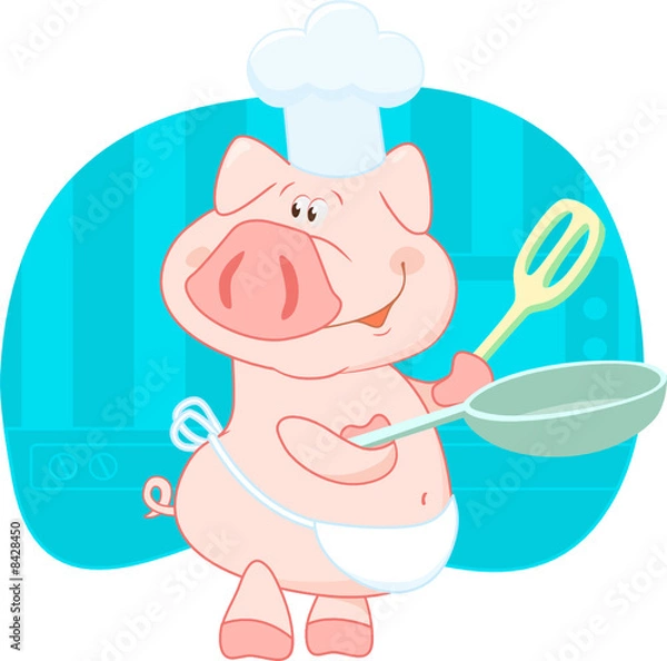 Fototapeta Pig cook in the shell