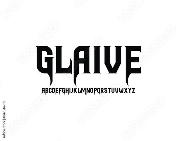 Obraz Glaive font for logo and headline. Isolated vector typeset
