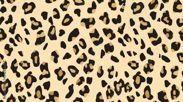 Obraz Leopard seamless pattern. Animal jaguar skin background. Repeat design for decor, fabric, textile