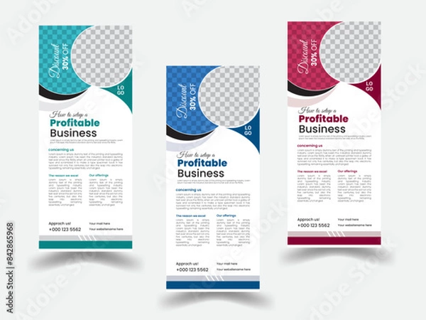 Obraz Modern Roll up banner design template