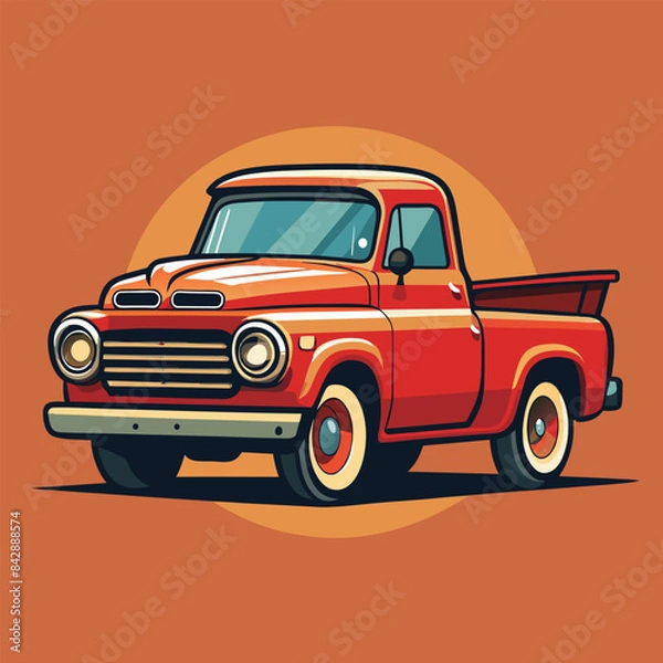 Obraz Flat design muscle car illustration