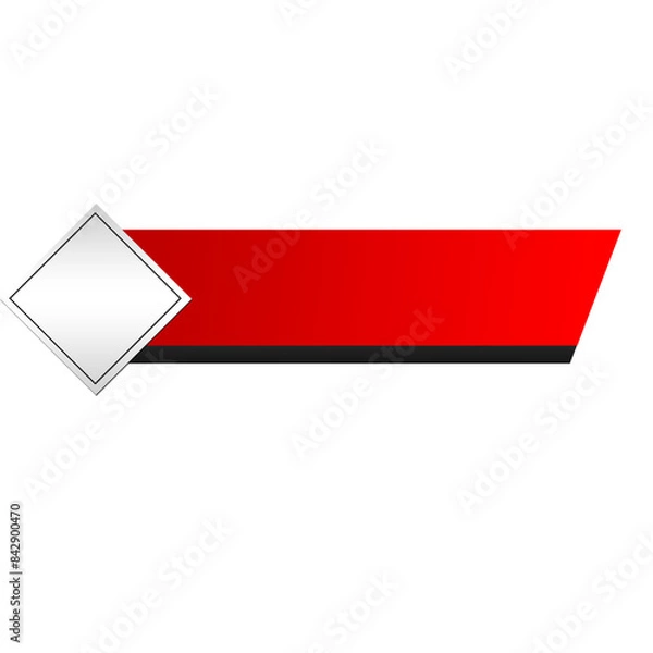 Fototapeta Red Lower third Label Banner 