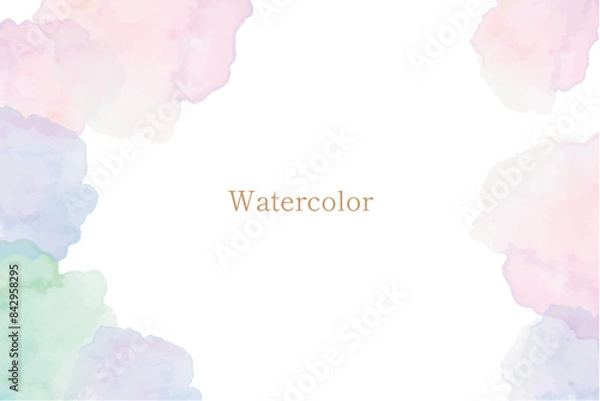 Obraz カラフルな水彩のフレーム背景