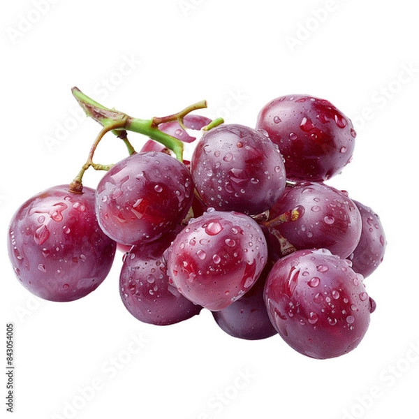 Fototapeta Bunch of grapes isolated on transparent background