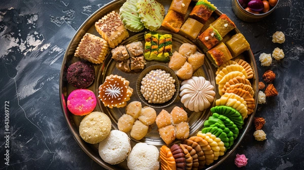 Fototapeta easter eggs on a wooden background