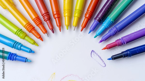 Fototapeta pencils isolated on white background