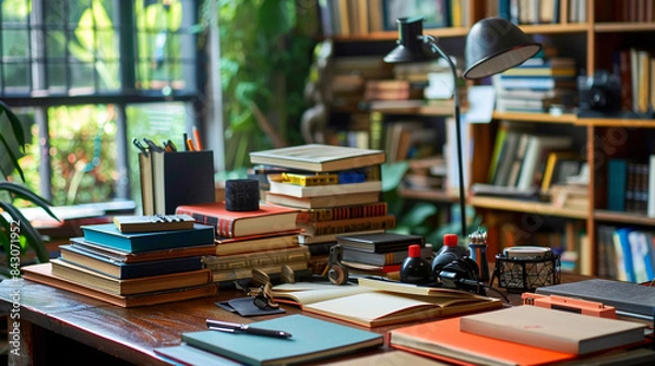Fototapeta books on a shelf