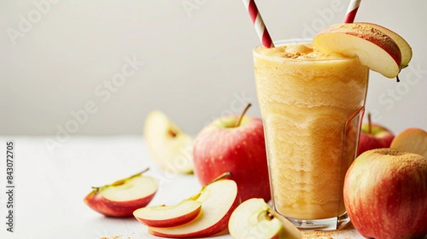 Fototapeta fruit smoothie with APPLE