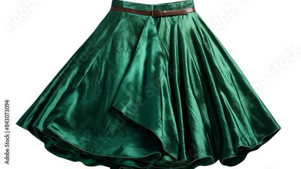 Fototapeta green skirt isolated on white background