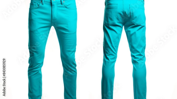 Fototapeta blue jeans isolated on white