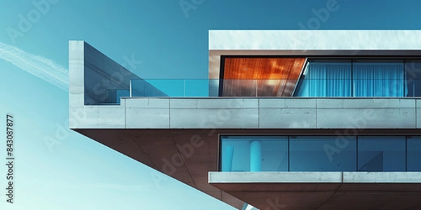 Obraz Futuristic concrete architecture concept