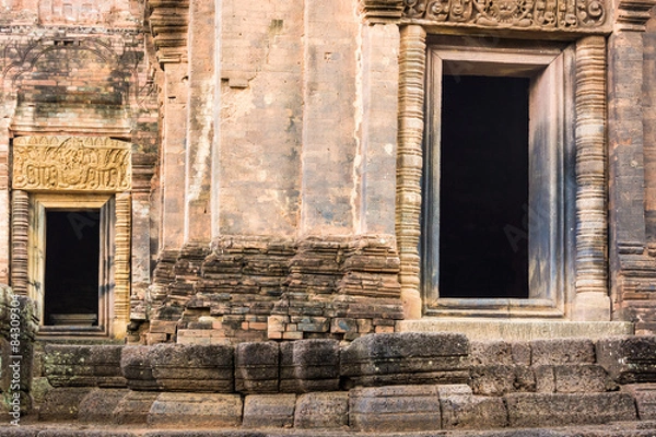 Obraz Two windows in old stone castle.