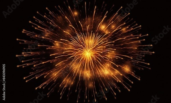 Obraz Fireworks background. Happy New Year background , AI generative