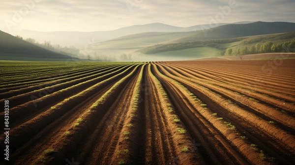 Fototapeta landscape in the morning