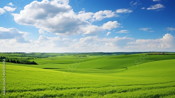 Obraz landscape with field and sky