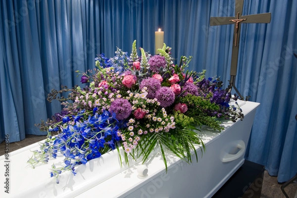 Obraz Coffin in mortuary