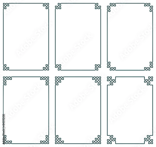 Fototapeta Celtic Frames