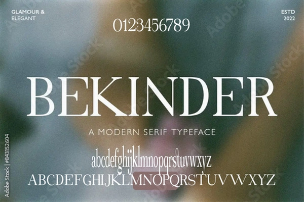 Obraz Elegant alphabet letters font and number. Classic Copper Lettering Minimal Fashion Designs. Typography fonts regular uppercase and lowercase. vector illustration