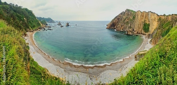 Obraz circle beach with rocks