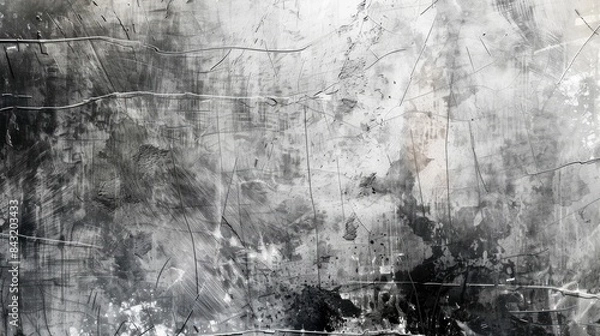 Fototapeta Gray grunge background with scratches, ai