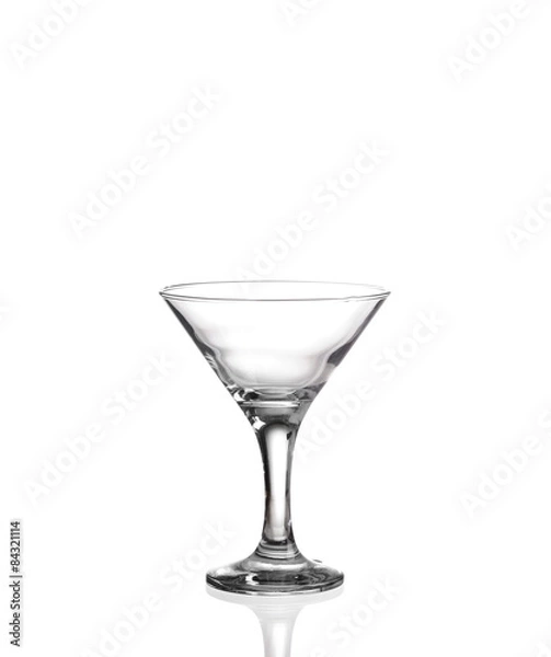 Obraz empty martini glass isolated on white