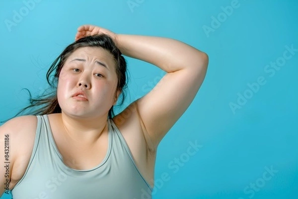 Obraz ワキガに悩むぽっちゃり体型で悩む日本人の女性