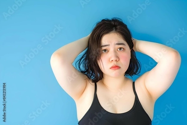Obraz ワキガに悩むぽっちゃり体型で悩む日本人の女性