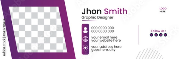 Fototapeta business, card, design, template, shape, icons, vector, logo, email signature  