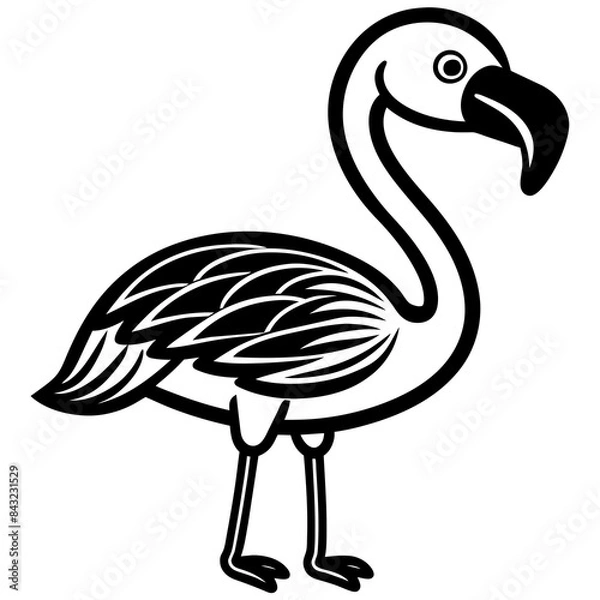 Obraz illustration of a flamingo