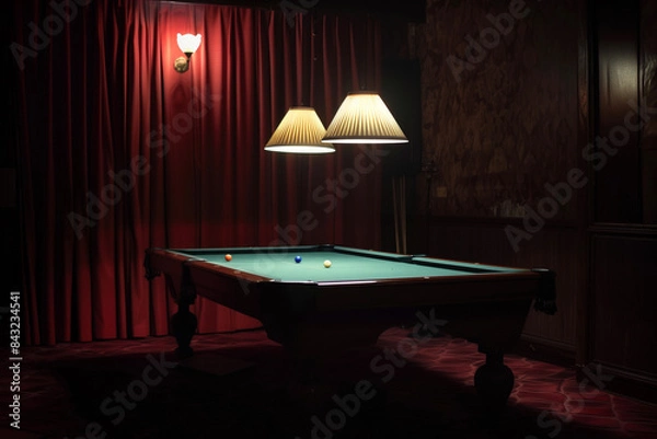 Obraz billard table, dim lights