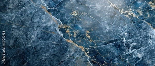 Obraz blue colored granite pattern with light gray