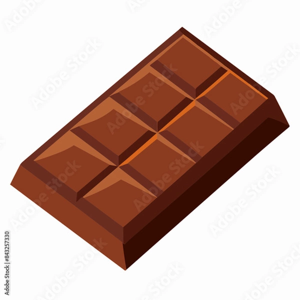 Fototapeta chocolate bar isolated on white